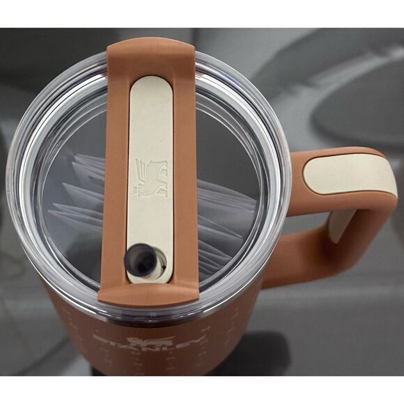 Stanley Quencher H2.0 FlowState 40oz Tumbler, DEEP CLAY ORANGE - Picture 3 of 4